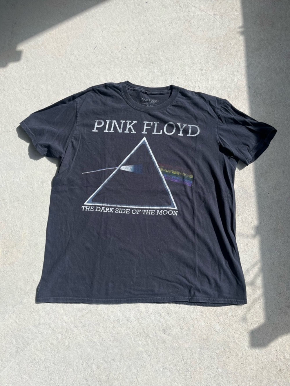 Pink Floyd Black Prism Graphic Tee with Rainbow Accent